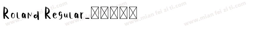 Roland Regular字体转换